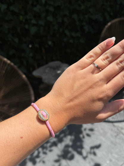 Golden Bean armband lichtroze