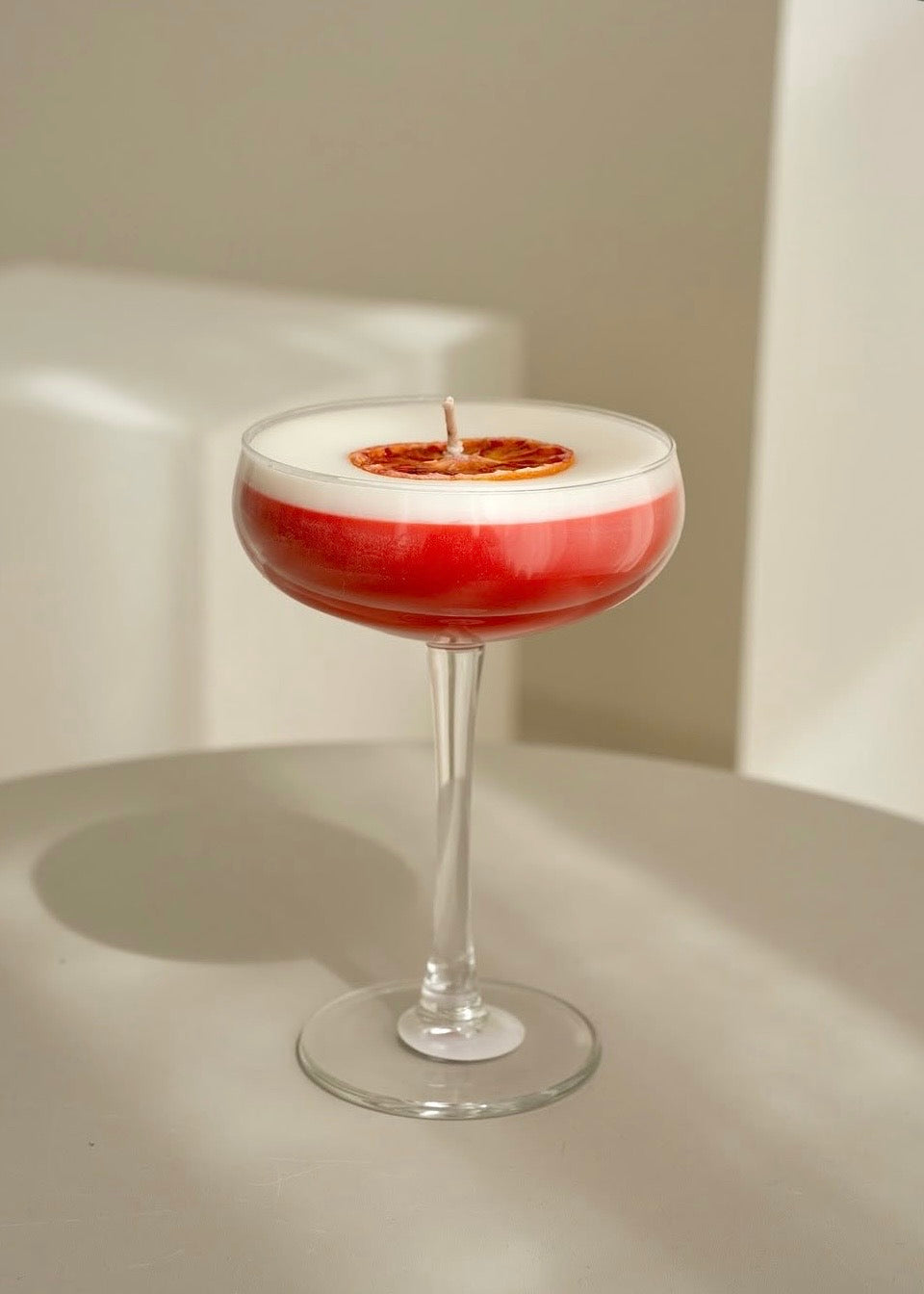 Martini Cocktail kaars roze
