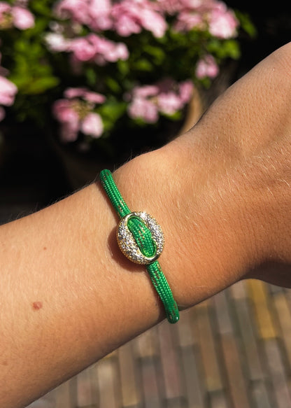 Golden Bean armband groen