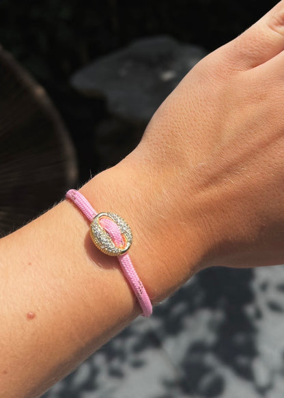 Golden Bean armband lichtroze