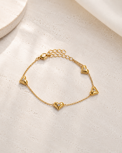 Lucky Four Heart armband