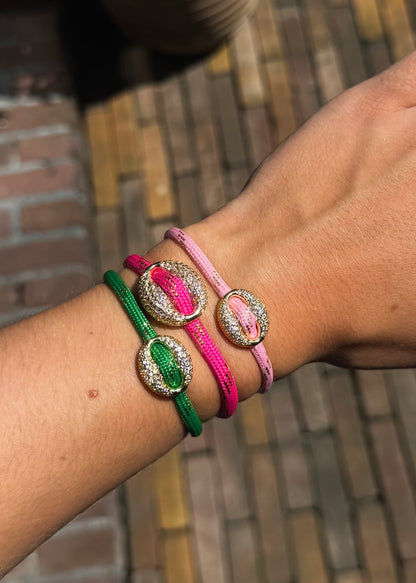 Golden Bean armband lichtroze