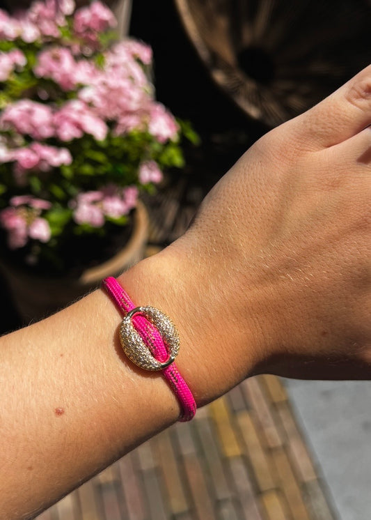 Golden Bean armband donkerroze