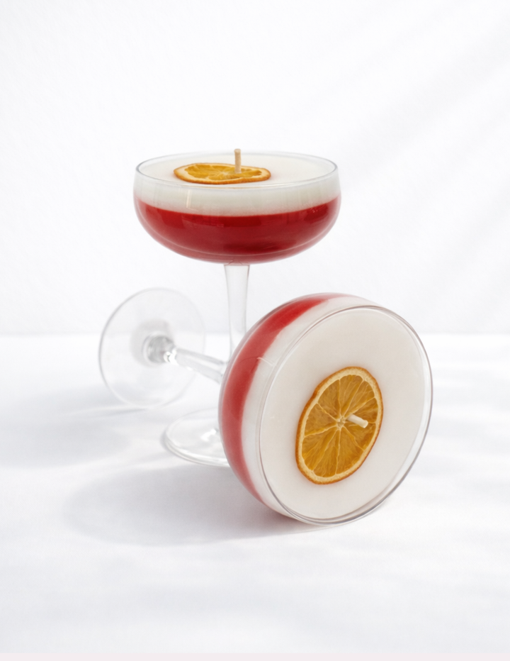 Martini Cocktail kaars roze