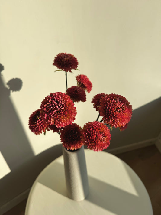 Pompom kunsttak - donkerroze