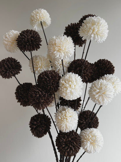 Pompom kunsttak - wit