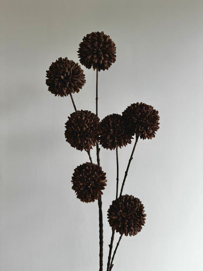 Pompom kunsttak - bruin