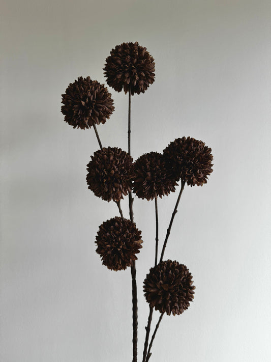 Pompom kunsttak - bruin