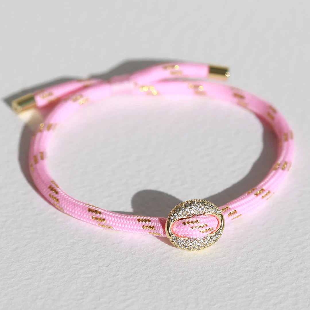 Golden Bean armband lichtroze